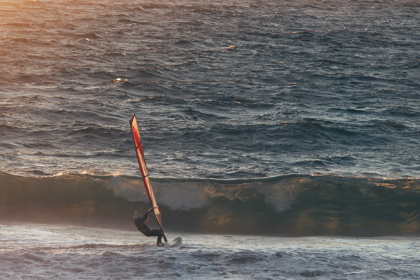 Wind Surfing in golden hour